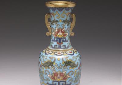 图片[3]-Copper vase in cloisonne enamels, Qing dynasty (1644-1911)-China Archive